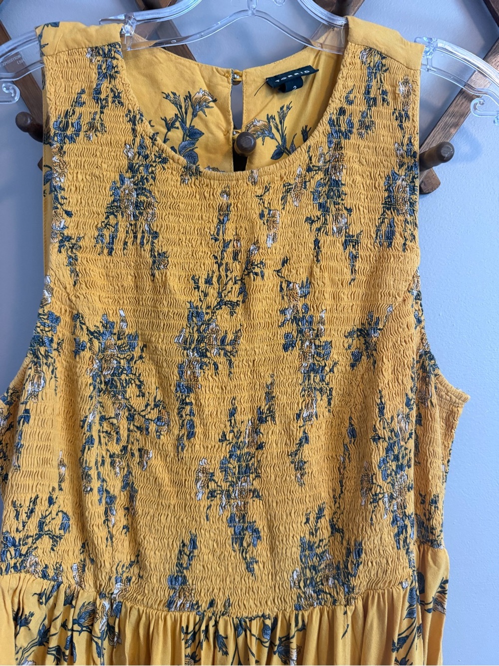 Torrid Yellow Floral Smocked Bodice Midi Dress 2X - Picture 3 of 7